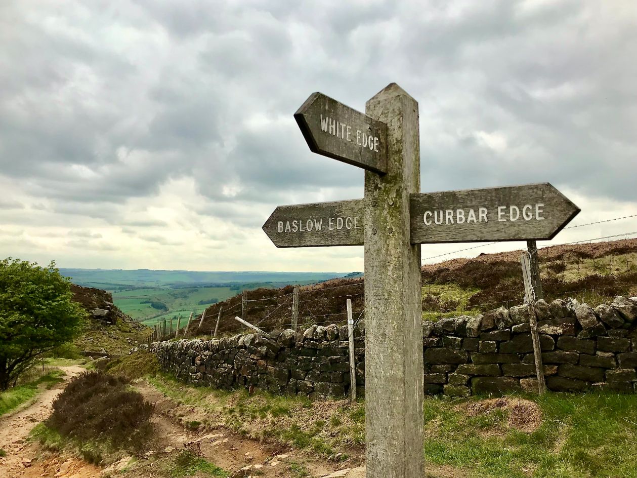 Footpath Signpost | Peak District Holiday Cottages - Chatsworth House & Ladybower Reservoir