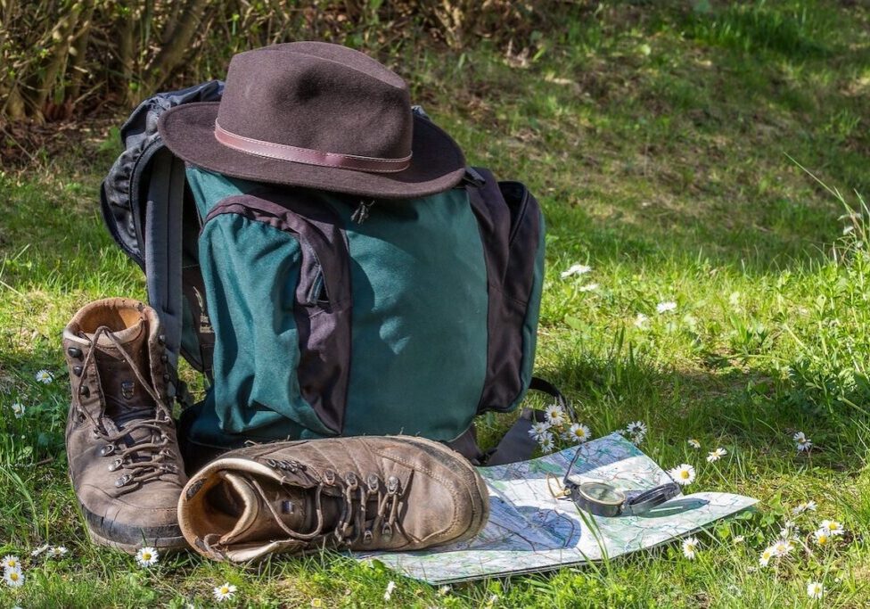 Backpack hat boots map & compass | Bakewell Holiday Cottages - Near Chatsworth House | Peak District